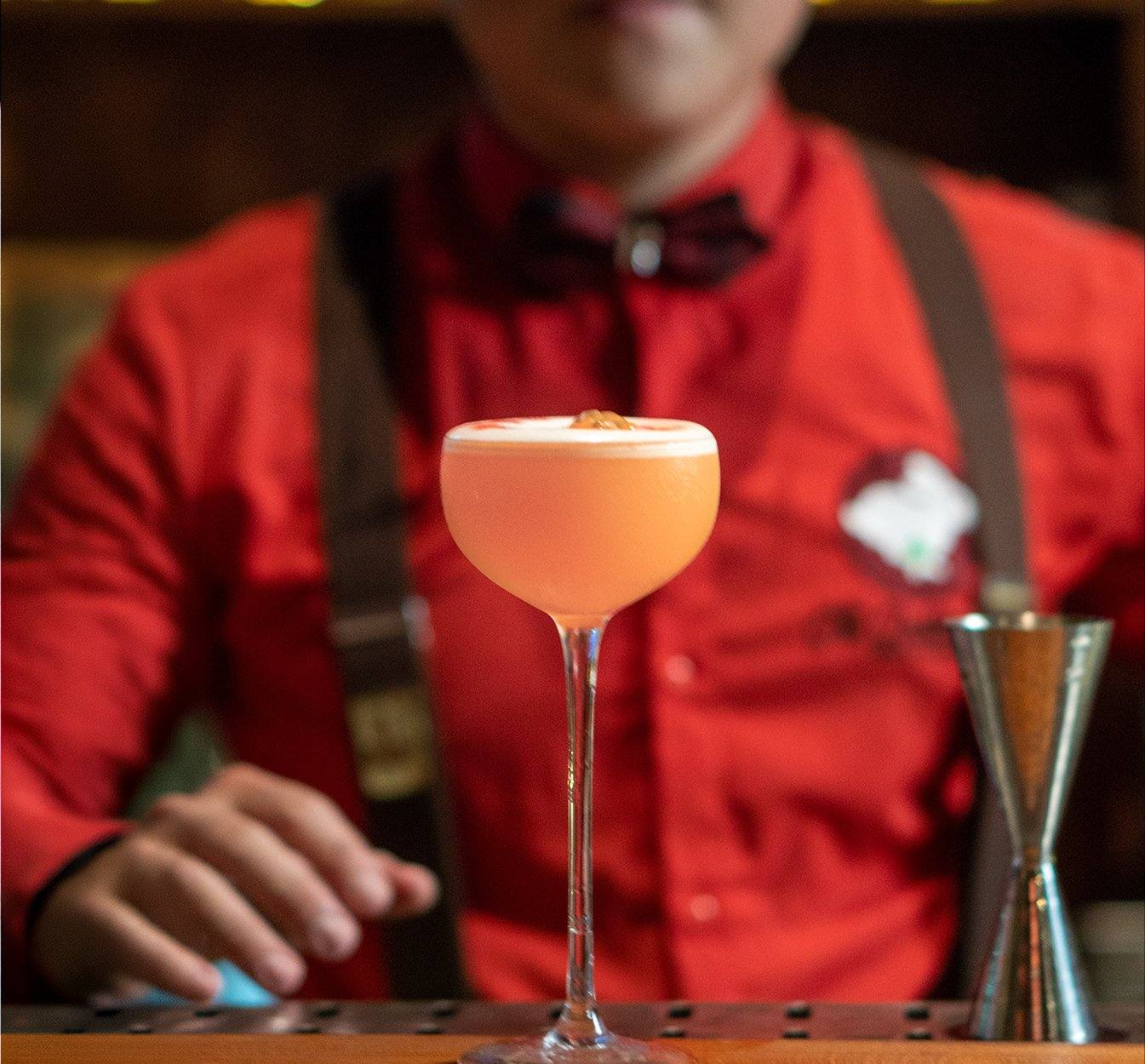 Mar-tea-ni cocktail recipe High Proof Vodka 50% ABV Saigon Spirits bartender coupe glass Vietnam craft spirits Southeast Asia