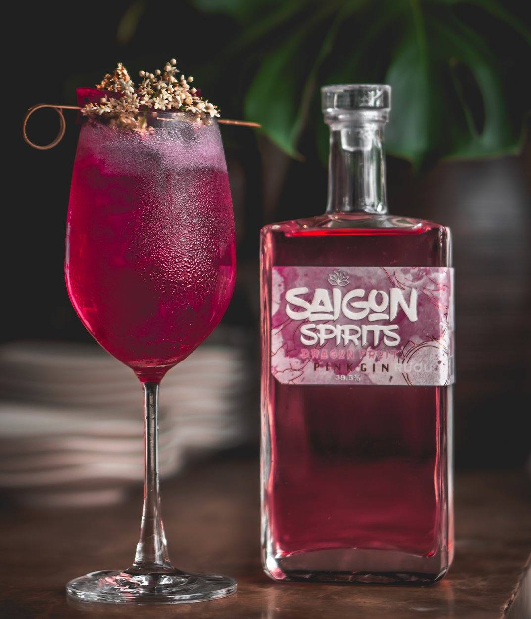 Dragonfruit Pink Gin Cocktail