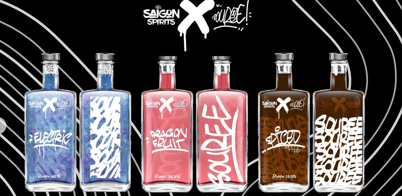 Saigon Spirits x Souree limited edition bottle collaboration graffiti art Vietnam